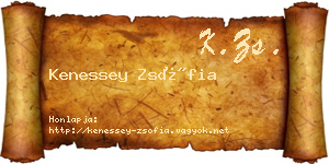Kenessey Zsófia névjegykártya